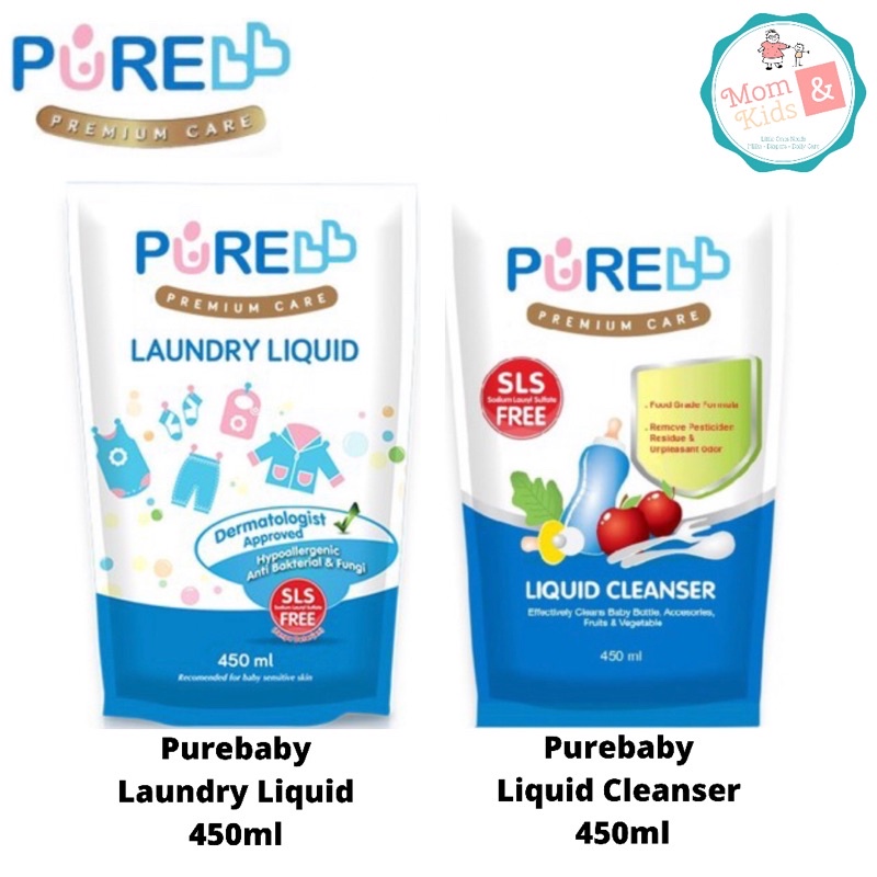 Pure Baby Purebaby Laundry Liquid &amp; Liquid Cleanser 450ml