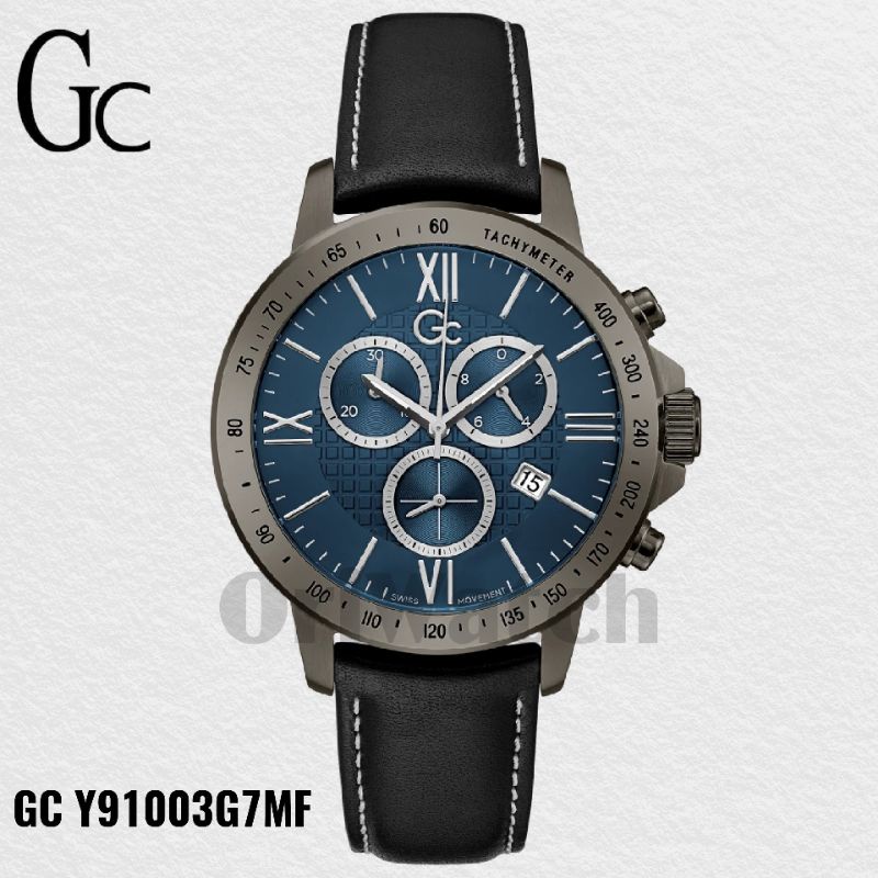 GC Y91003G7MF PRIMETIME CHRONO LEATHER JAM TANGAN PRIA ORIGINAL