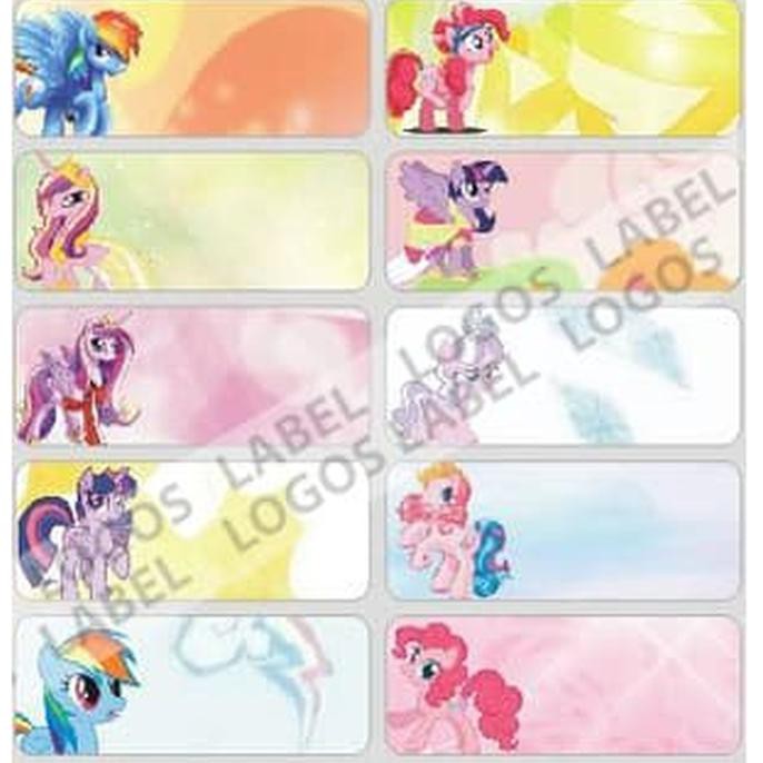 

New My Little Pony Large Label Nama Waterproof. Sticker Hasbro Figurine Buru Order
