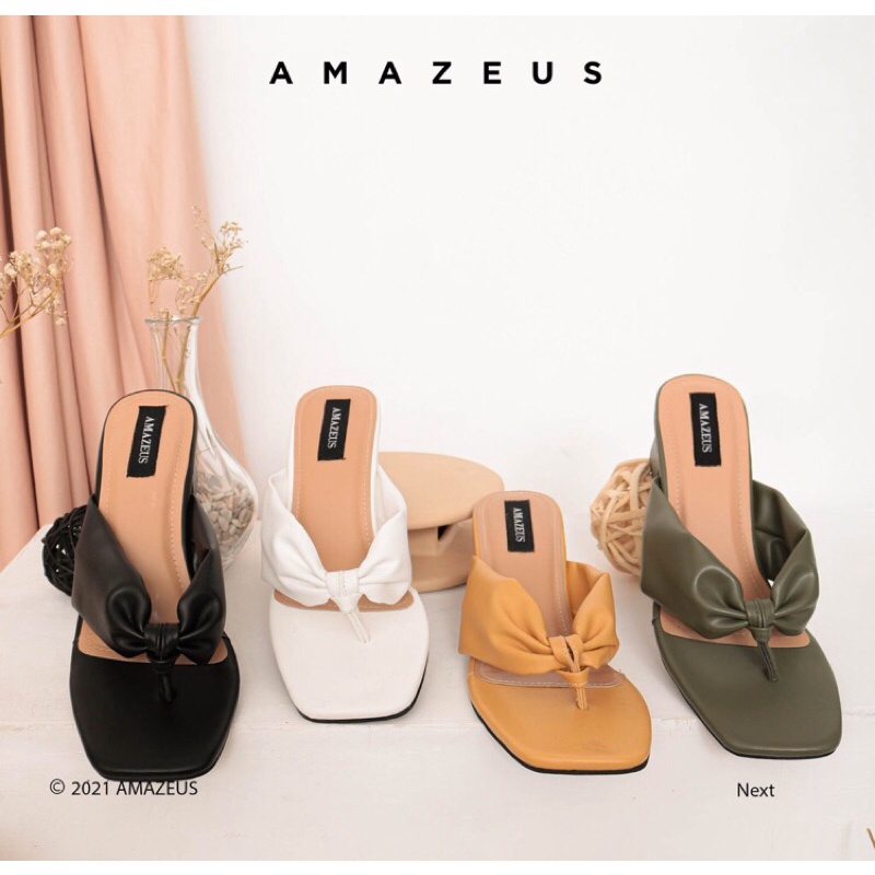 Amazeus Next Block Heels Wanita ( White )
