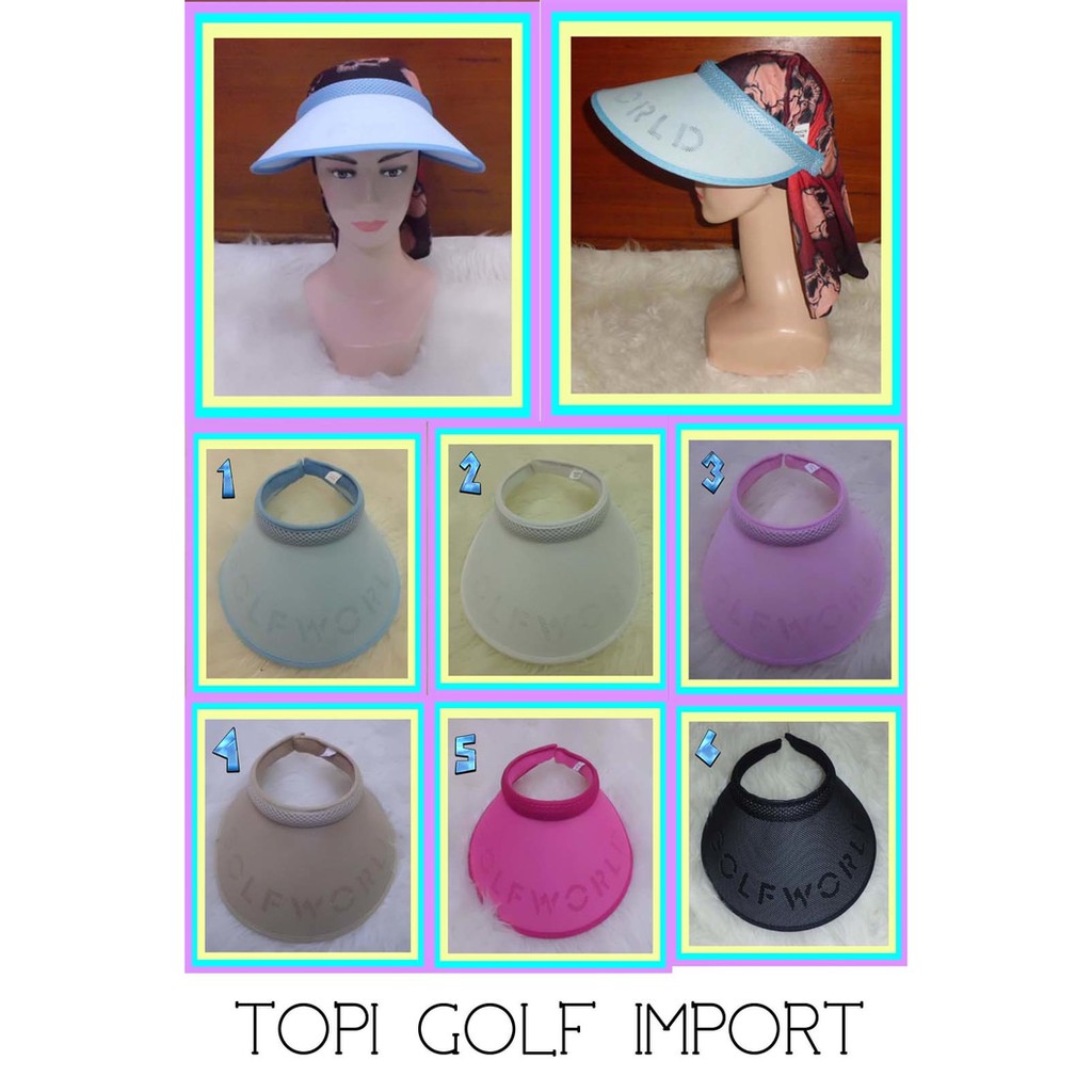 Topi Wanita Import Senam Caddy Golf Import