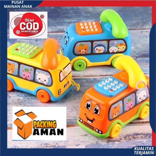 ( PROMO ) Mainan Bus Telepon Music / Mainan Anak / Mainan Anak Perempuan / BUS PHONE TOYS TERBARU