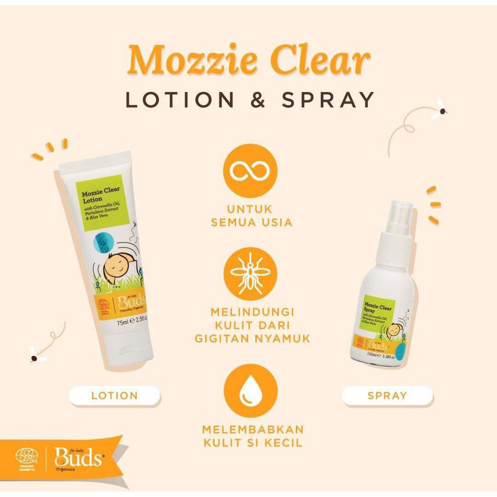 BUDS MOZZIE CLEAR SPRAY 100ML / SPRAY BAYI