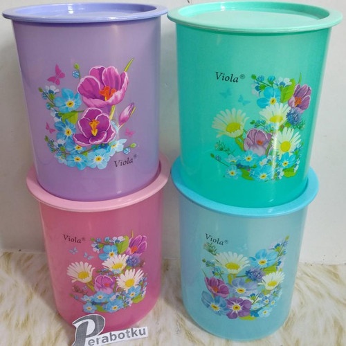 READY STOK Toples bulat Daisy 1 kg  Viola-6609/ Sealware /Toples Kue kering Toples Viola Toples Dais