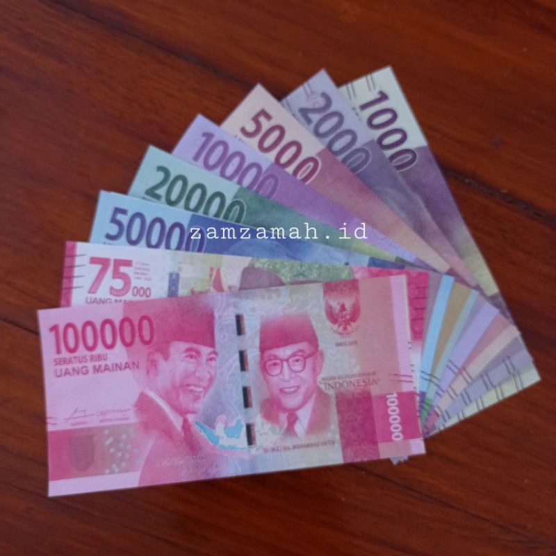 50 Lembar Uang Mainan Mirip Asli Untuk Mahar Dan Edukasi Anak Shopee Indonesia