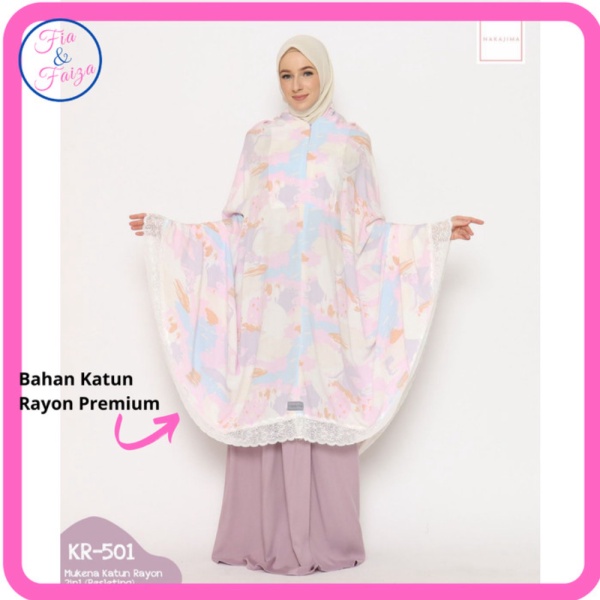 Mukena 2 in 1 Premium Nakajima Mukena Katun Rayon Premium Resleting Limited