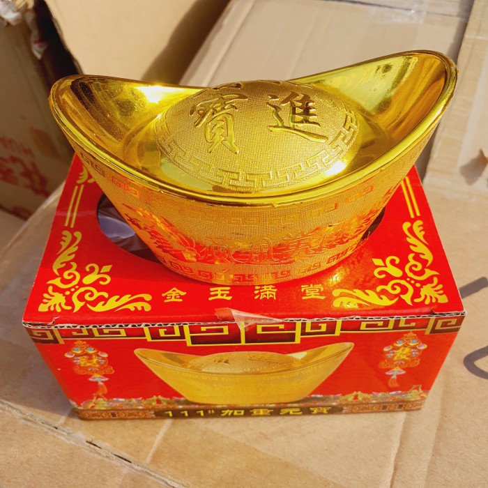 Pajangan Yenpao Emas Box Duid China Dekorasi Imlek Murah Yenpau Emas Harga Grosir Termurah