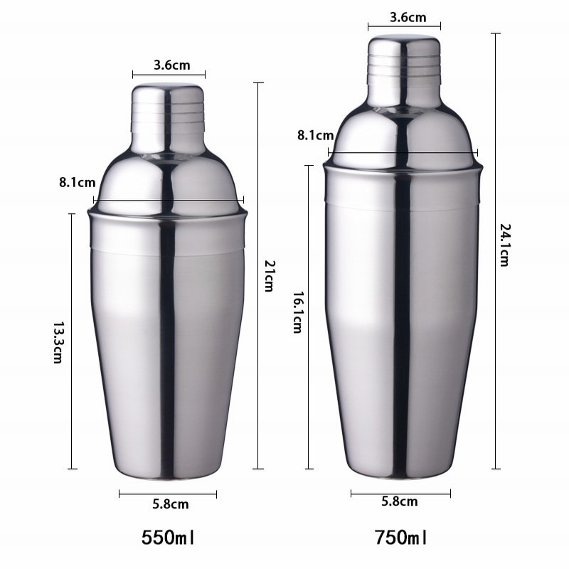 Botol cocktail shaker pengocok Minuman Style Stainless - Jigger Set