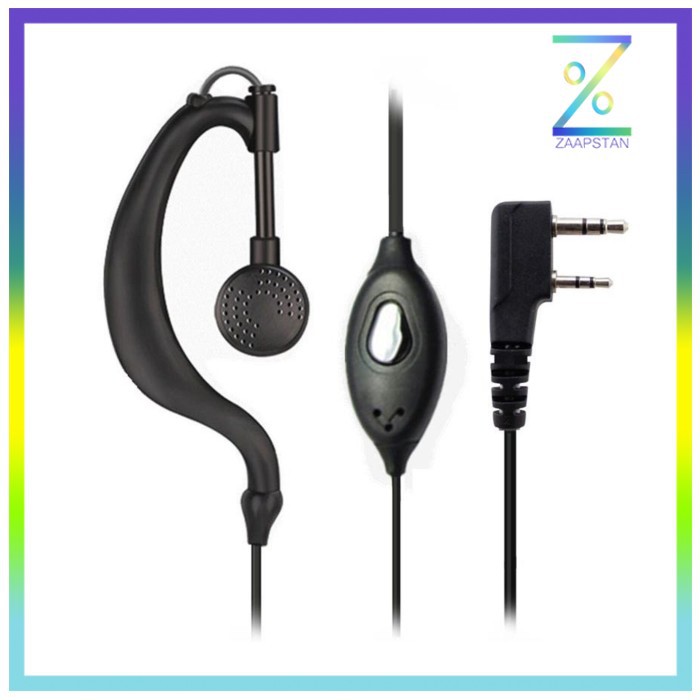 Headset Earphone untuk Walkie Talkie - K0459 - Black