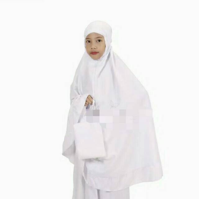 Mukena Anak Putih Polos Mukena Polos Anak SD
