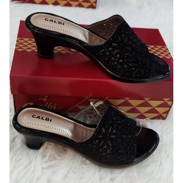 SANDAL PESTA WANITA CALBI IMPOR TUMIT 5 CENTI