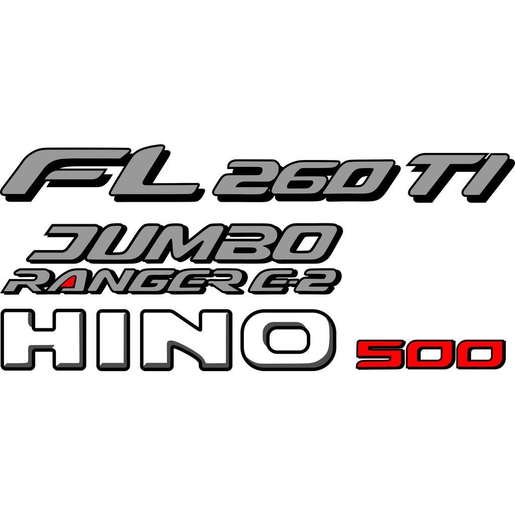 stiker HINO 500 FL 260 TI bukan ori 1set