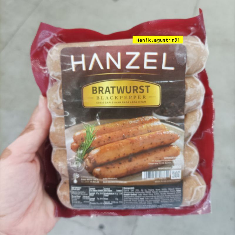

Hanzel Bratwurst Blackpepper 360 gram