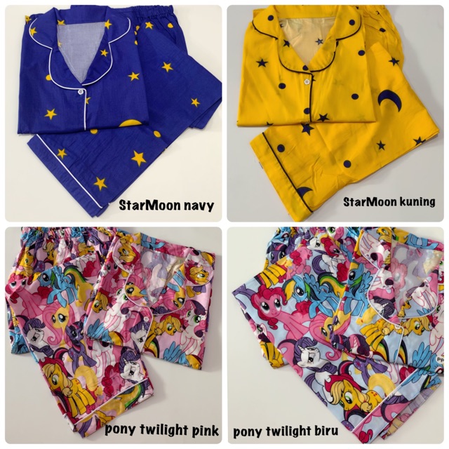 piyama jumbo bigsize 3L ld120 lengan pendek celana pendek