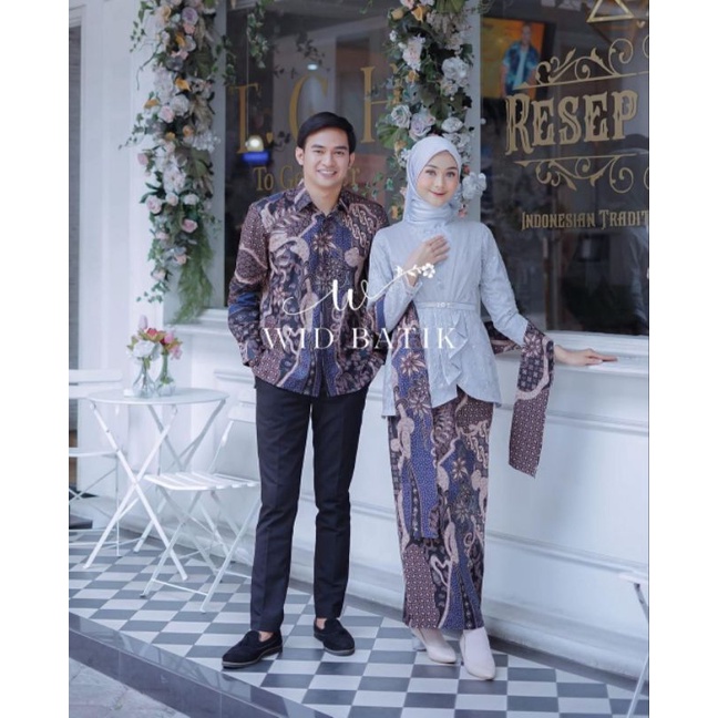 Kebaya batik muslim remaja terbaru sarimbit muslim terbaru kutu baru batik terbaru AVEENA SETELAN KEBAYA SARIMBITAN TUNANGAN COUPLE ENAGEMENT BAJU KONDANGAN BAJU TRADISIONAL BAJU WARNA MAUVE KEMEJA BATIK LENGAN PANJANG BAJU WISUDA