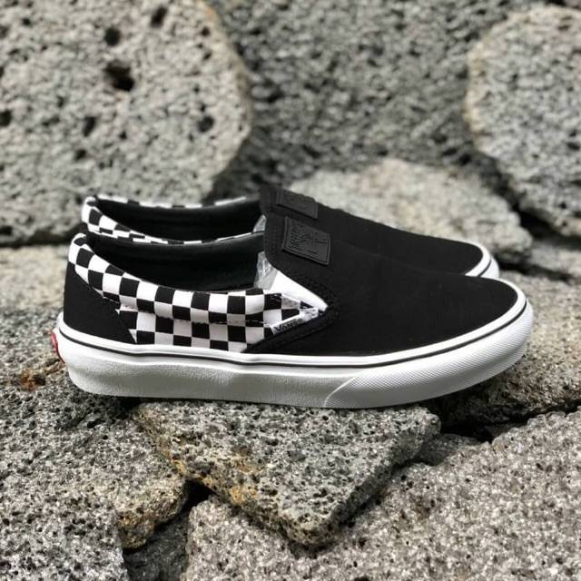 Sepatu Vans Slip On Pro x THRASHER Black Checkerboard waffle ICC BNIB Premium Original