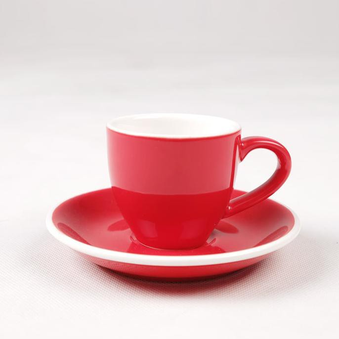 

HEMAT 35% BREW Espresso Coffee Cup 60cc (RED) STOK TERBATAS