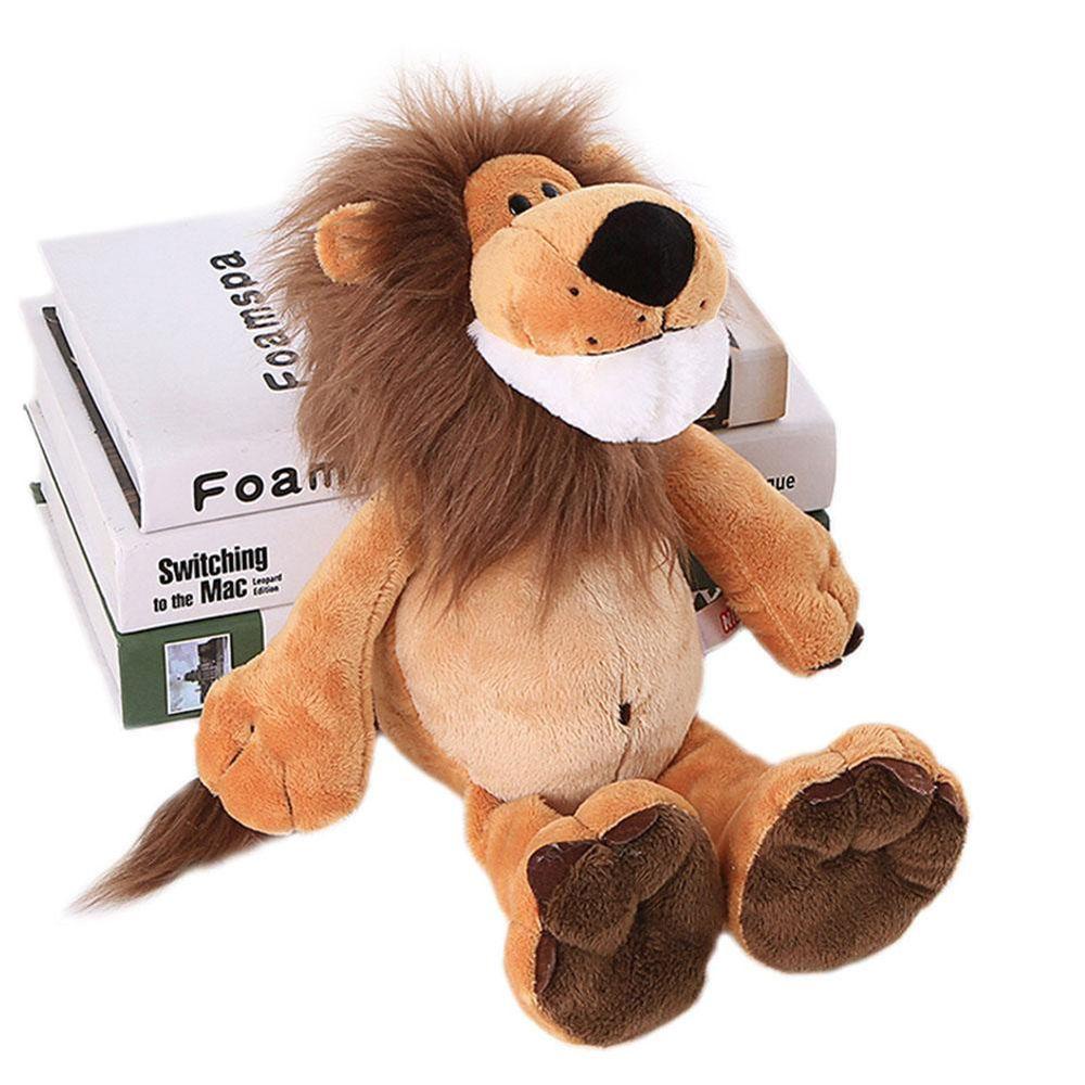 Lanfy Lion Boneka Boneka Bayi Anak Jungle Series Kartun Singa Plush Stuffed Hiasan Mobil Sofa Bed Dekorasi Hewan Liar Boneka Binatang