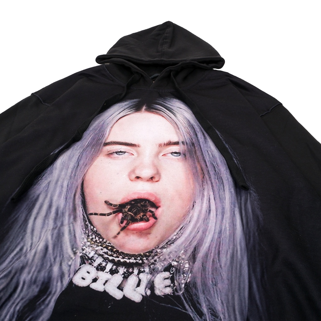 HOODIE OVERSIZE BILLIE EILISH 0.1 BLACK PREMIUM AUTHENTIC BESTSELLER