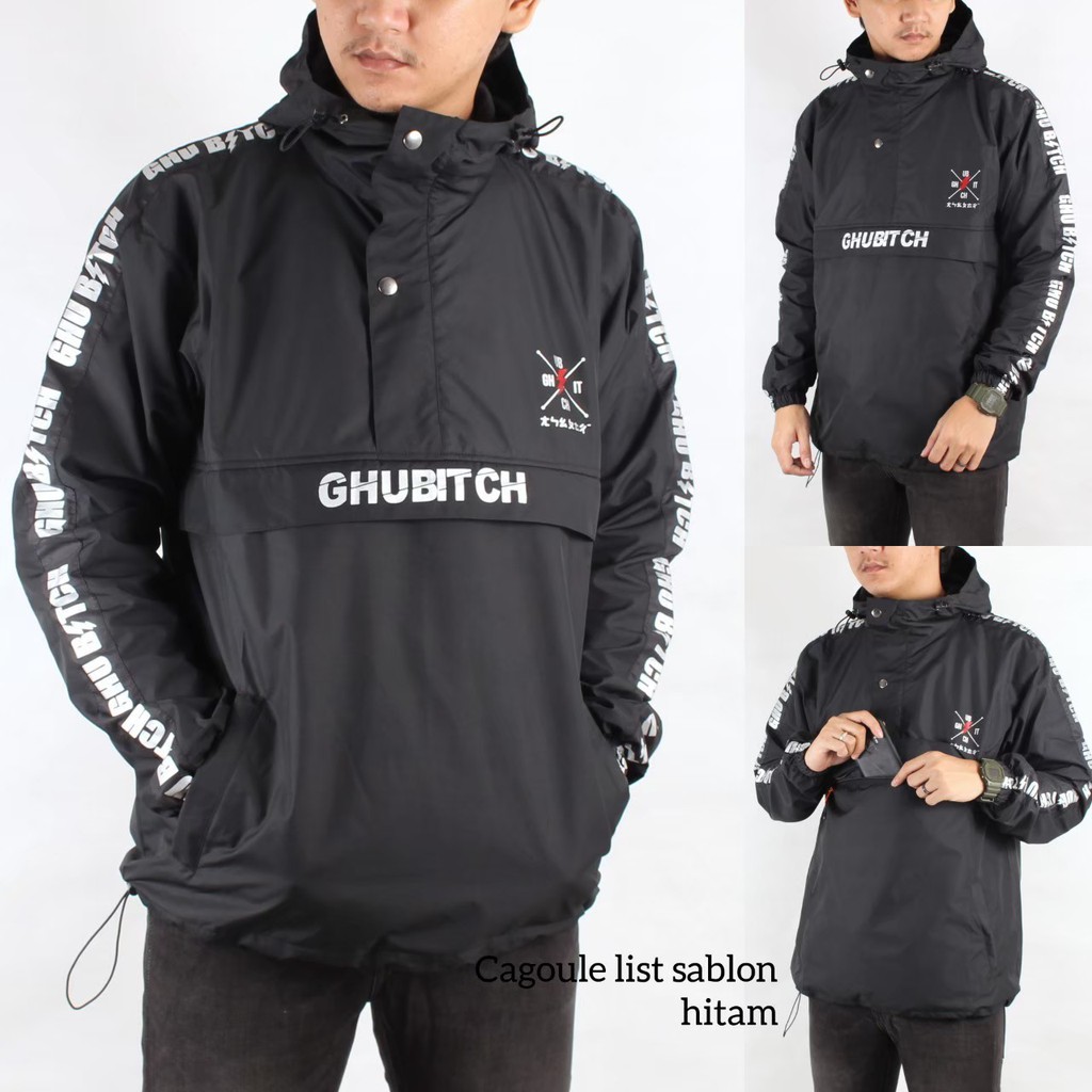 AKN- JAKET CAGOULE  LIST PRIA / JAKET CAGOULE GHUBITC ORIGINAL / JAKET CAGOULE WATERPROOF TERMURAH