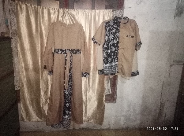 Pcs Cp Couple Aruna Batik Pasangan Kemeja Cowo Dan Gamis Laxy Cewe 4warna