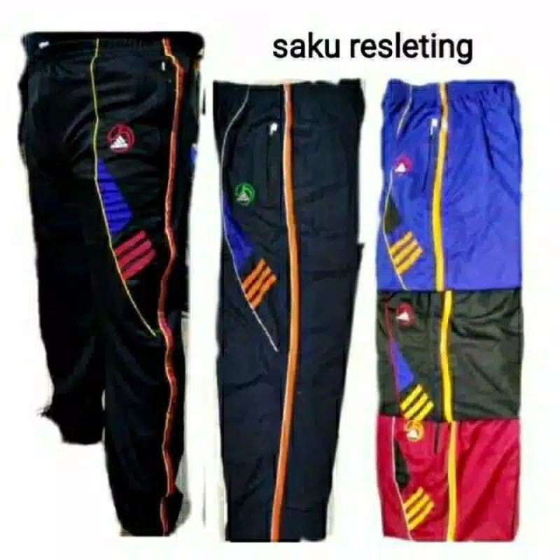 celana training saku resliting panjang