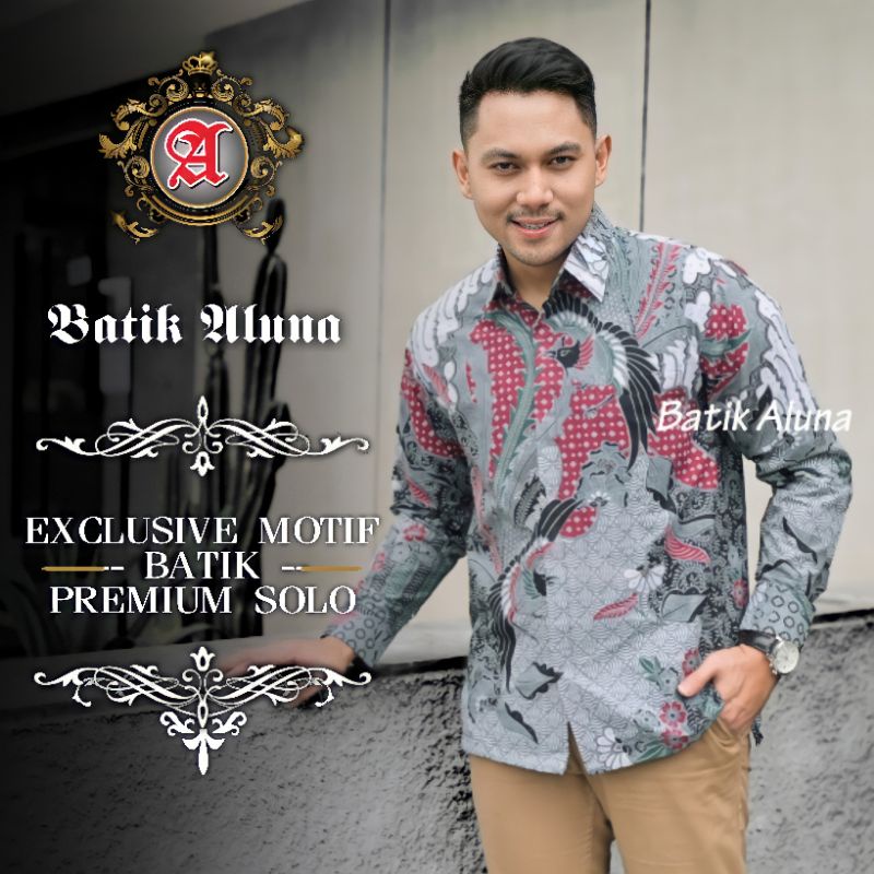 Kemeja Mensbatik Batik Modern Slimfit Pria Baju Lengan Panjang Premium Lapis Furing by Aluna