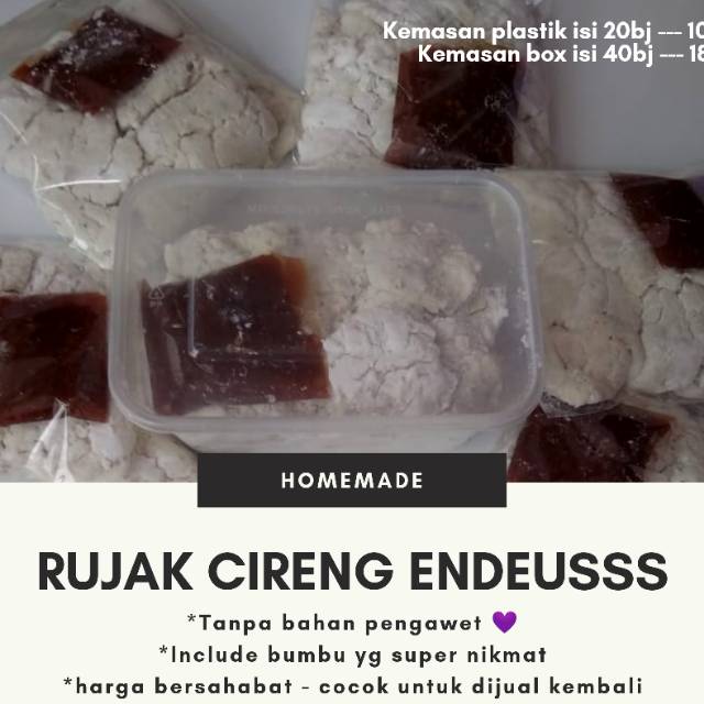 PAKET RESELLER RUJAK CIRENG / CEMILAN / FROZZEN FOOD / MAKANAN RINGAN