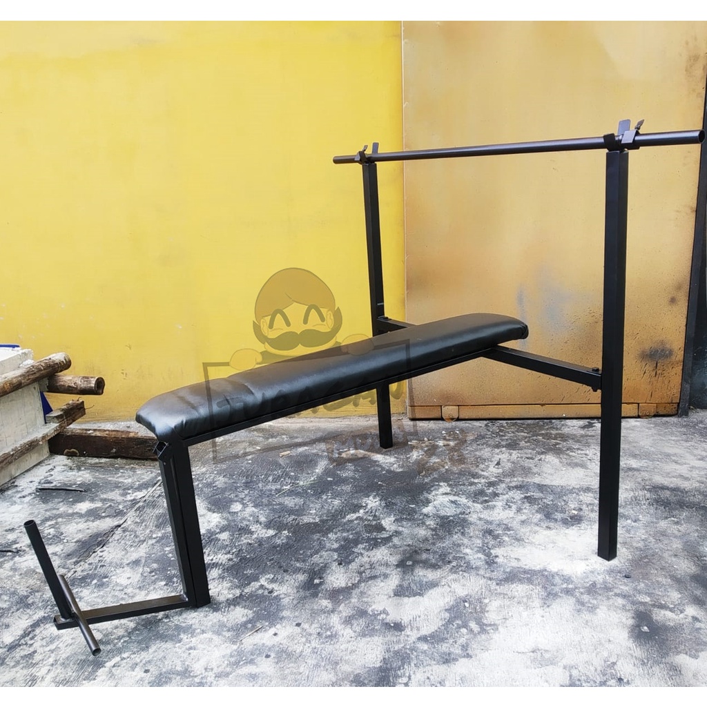 Alat Gym 3 in 1 Bench Press, Leg Curl dan Sit Up Di Rumah Aja Murah