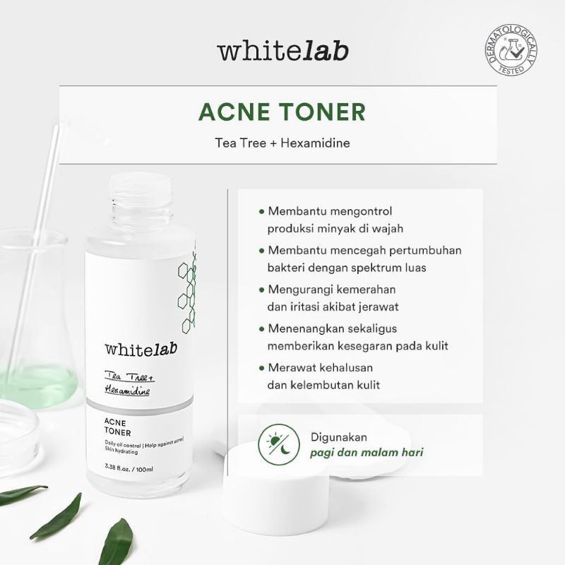 Whitelab Paket Acne tanpa acne cream (acne soap/facewash acne + toner acne+serum acne)