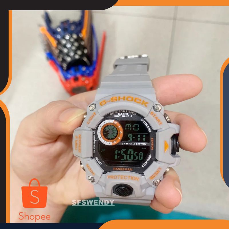 Grosir MODEL TERBARU ... Jam tangan G Shock Rangeman GW-9400 abu Grey army digital anti air pria &