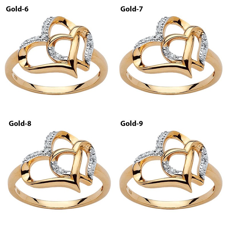 COD✨1 Pcs Cincin Aksesoris Pertunangan Wanita Manis Berongga yang Cocok dengan Hati yang Modis