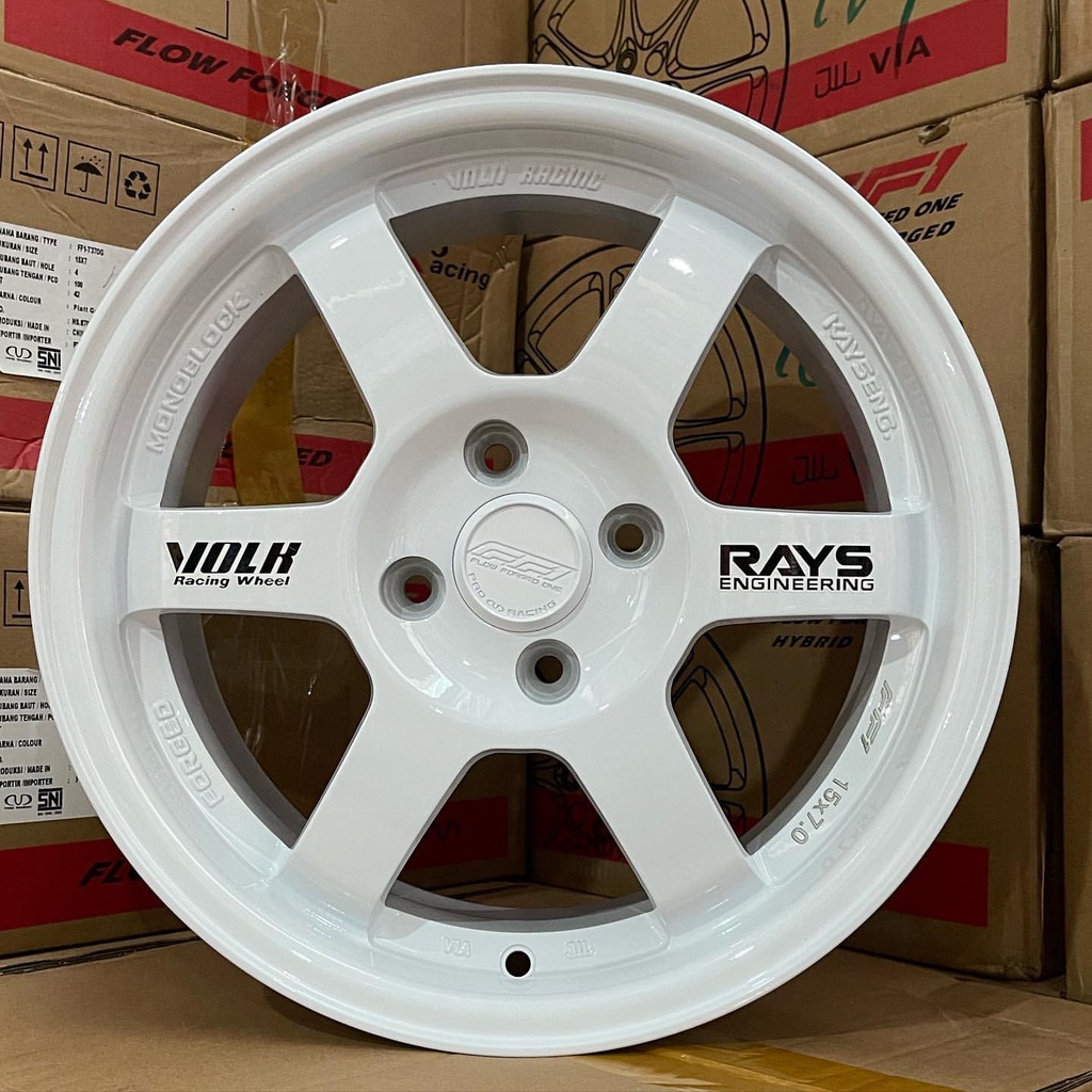 velg racing Te37 Og flow forming ring 15  Et 42 velg mobil murah jdm te37 R15 untuk brio.yaris,jazz.