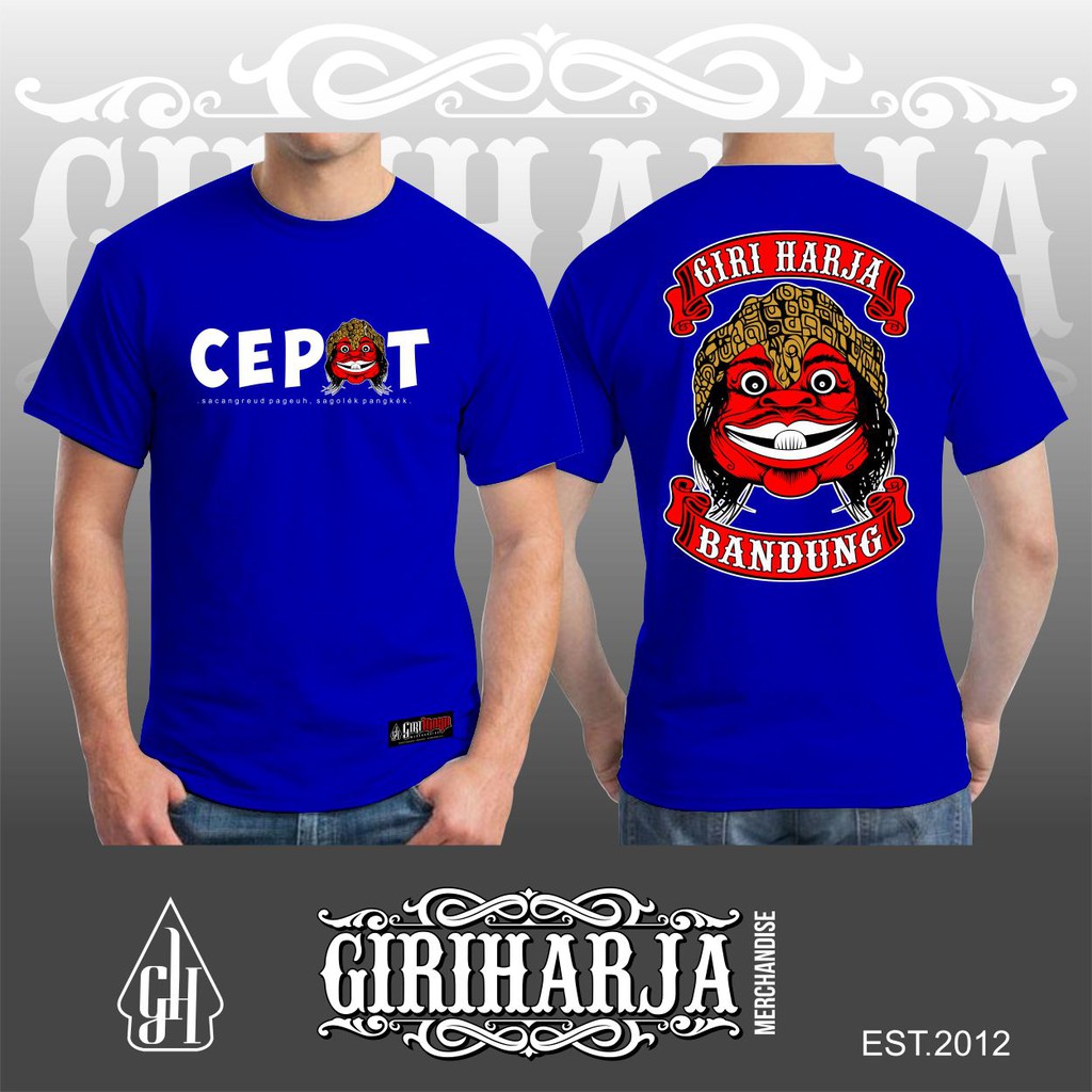 Kaos wayang golek Cepot / kaos wayang golek Giri Harja / Kaos wayang golek sunda / kaos tangan pende