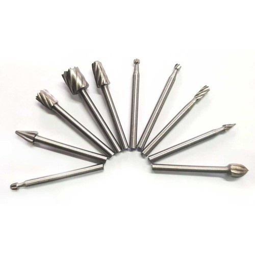 Mata Bor Tungsten Carbide Cone Spiral 10 PCS - Silver