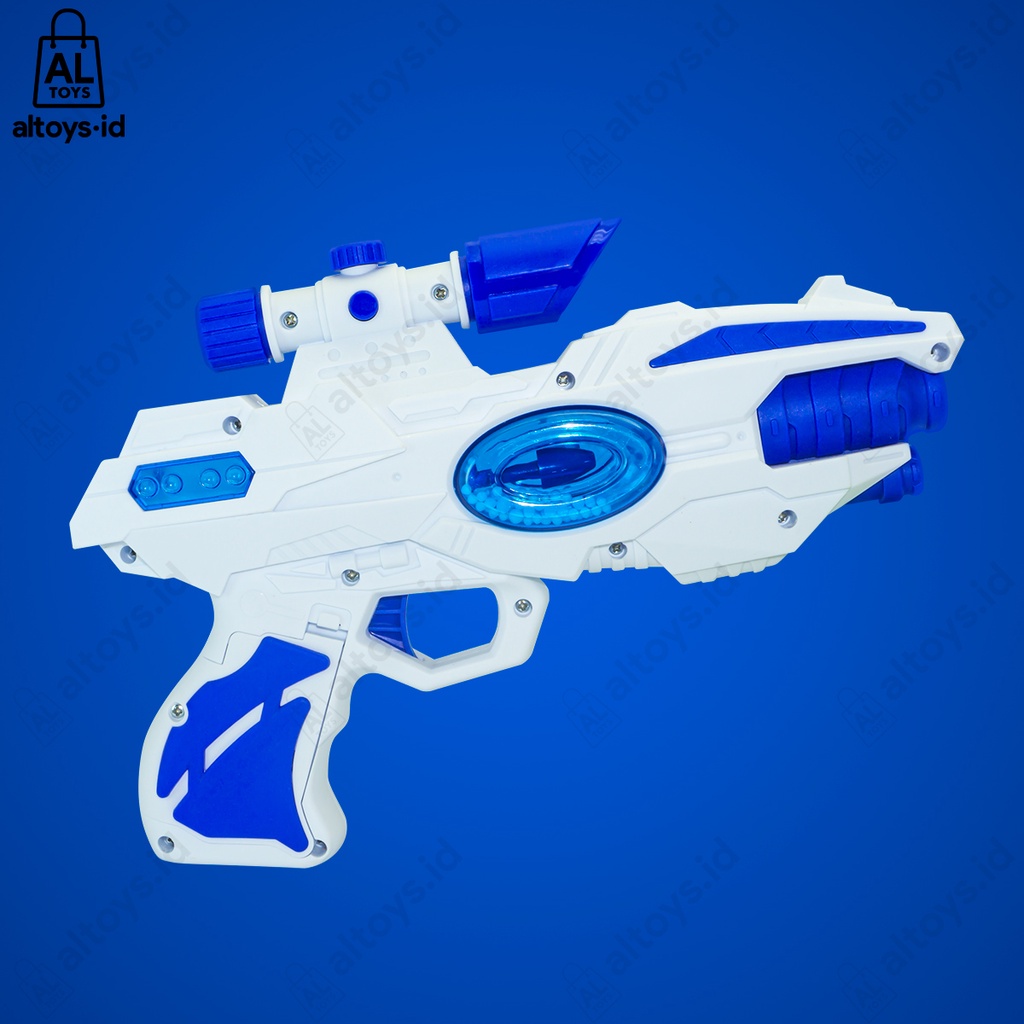 Mainan Pistol Laser Proyektor Dino Lampu dan Sound Effect Space Guns