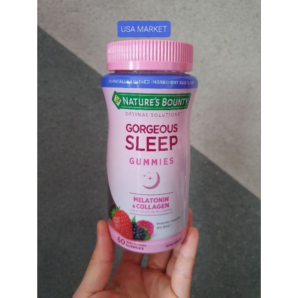 Nature's Bounty Gorgeous Sleep Gummies Melatonin & Collagen 60 gummies