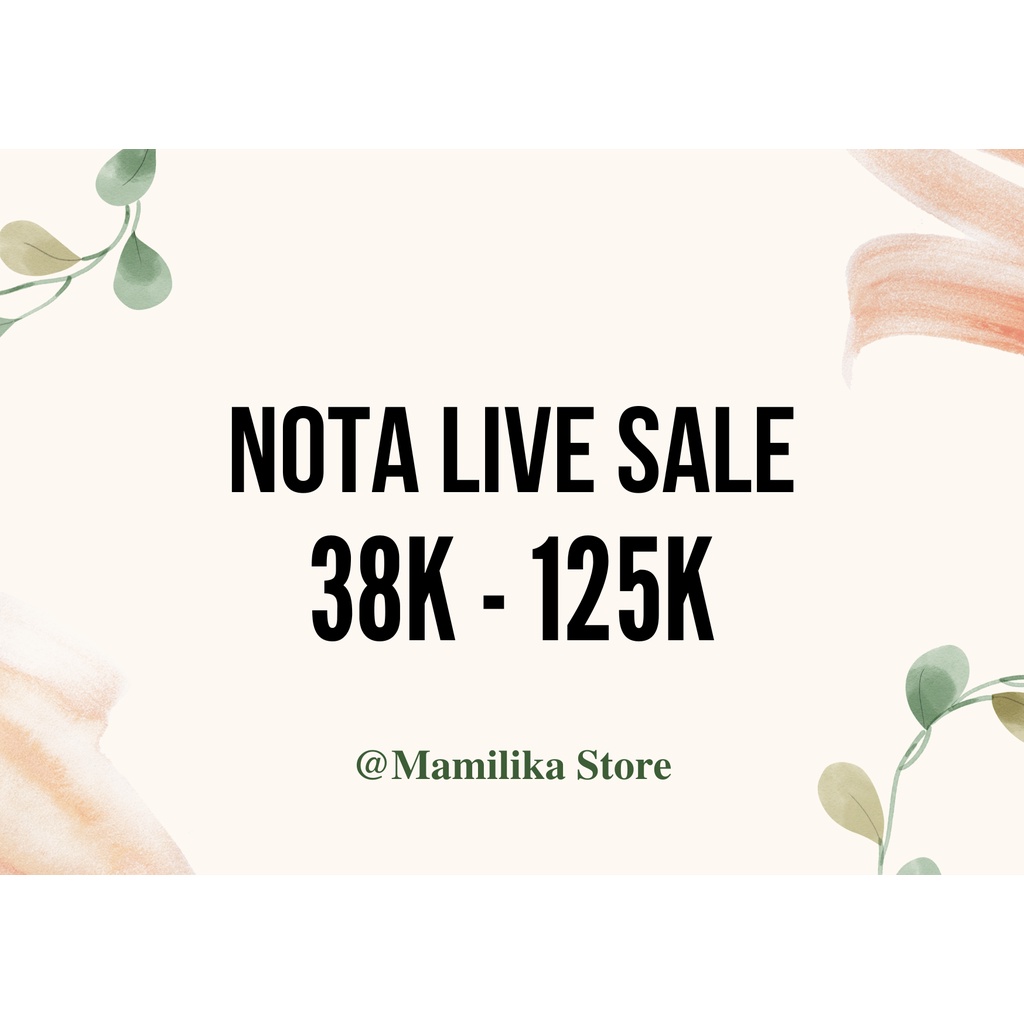 NOTA LIVE SALE PROMO BANTING HARGA