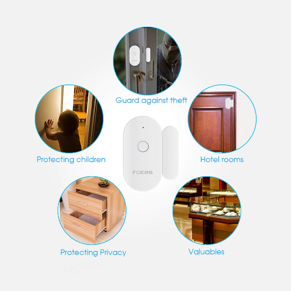 Smart Alarm Sensor Pintu Jendela Rumah WiFi - WIFID01PACKAGE CONTENTS