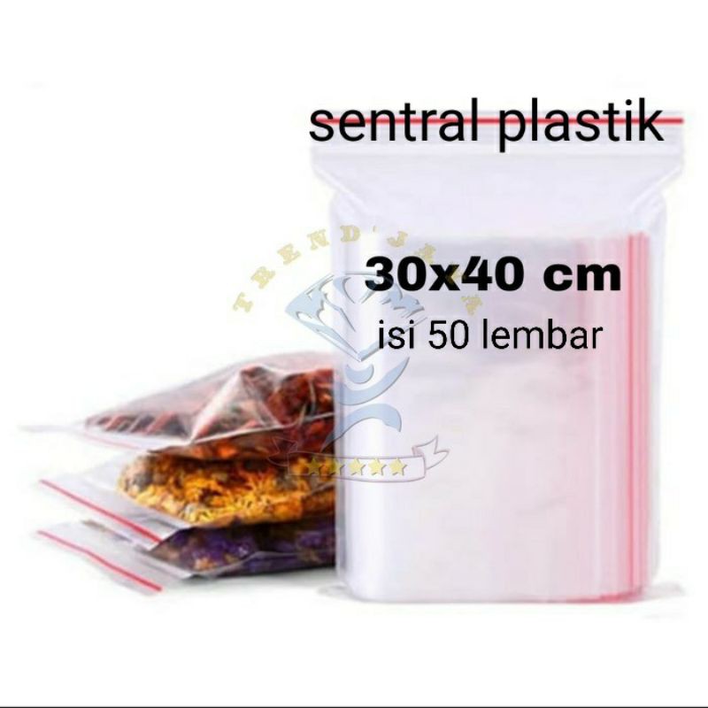 

Plastik Klip Jumbo Ukuran 30 cm x 40 cm Isi 50 Lembar