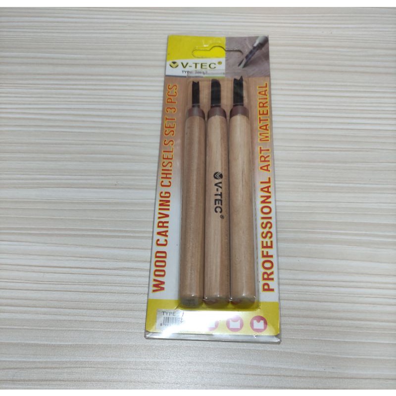 

Wood carving chisels set 3 v-tec