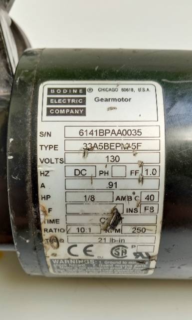 gearbok dc 130v 250rpm