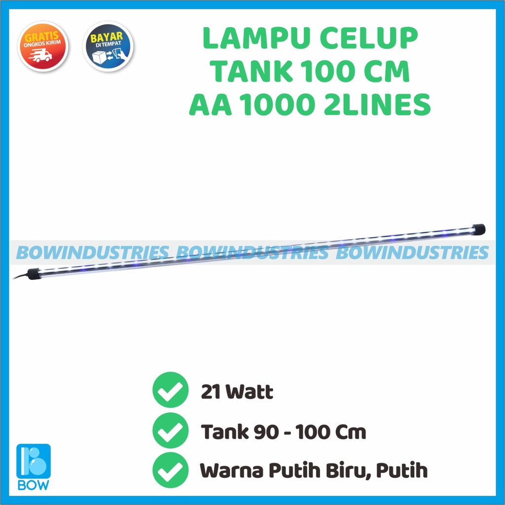 LAMPU LED CELUP AQUARIUM RECENT AA 1000LED 2LINES AQUASCAPE 21WATT BPD