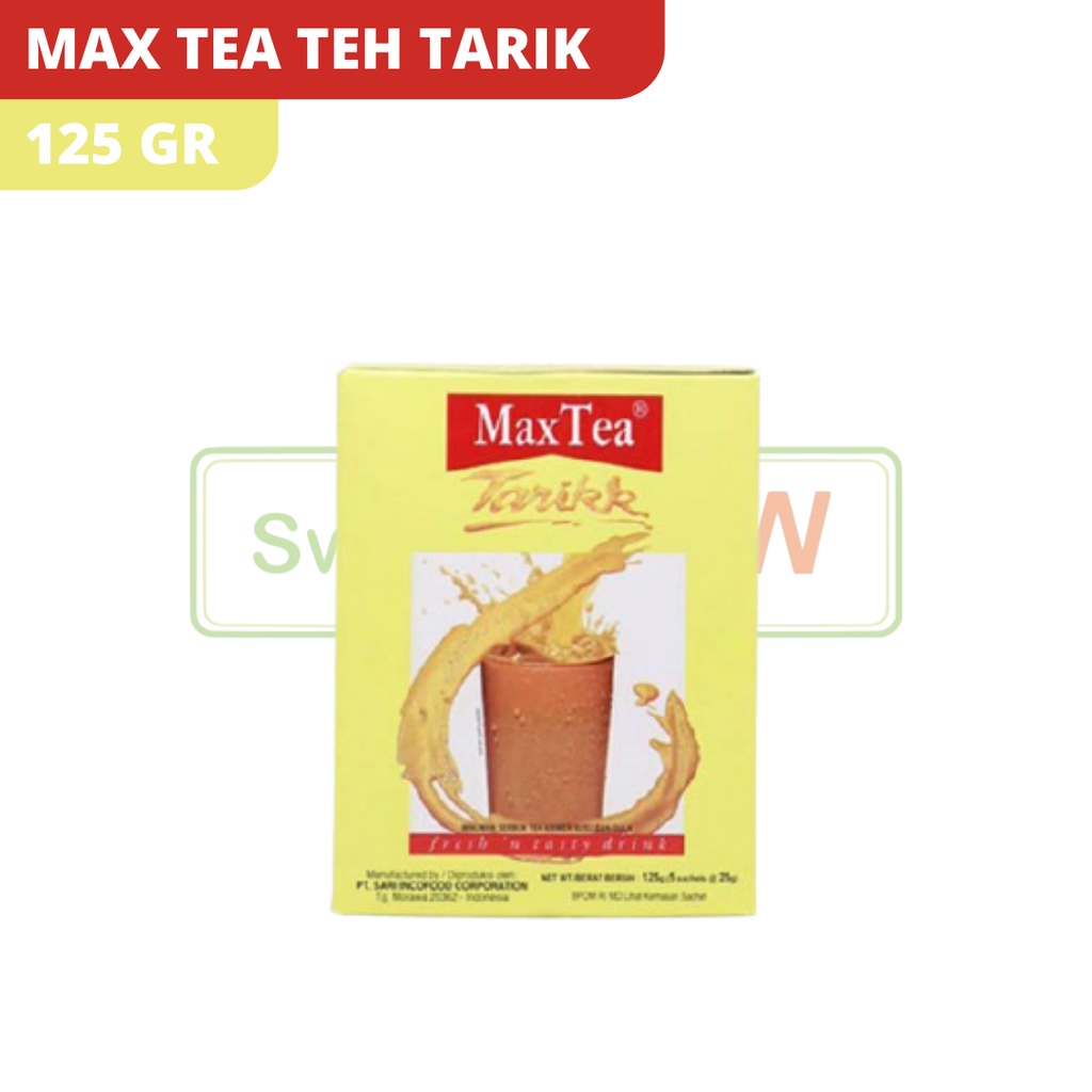 

MAX TEA TEH TARIK 125GR (ISI 5 SACHET @25GR)