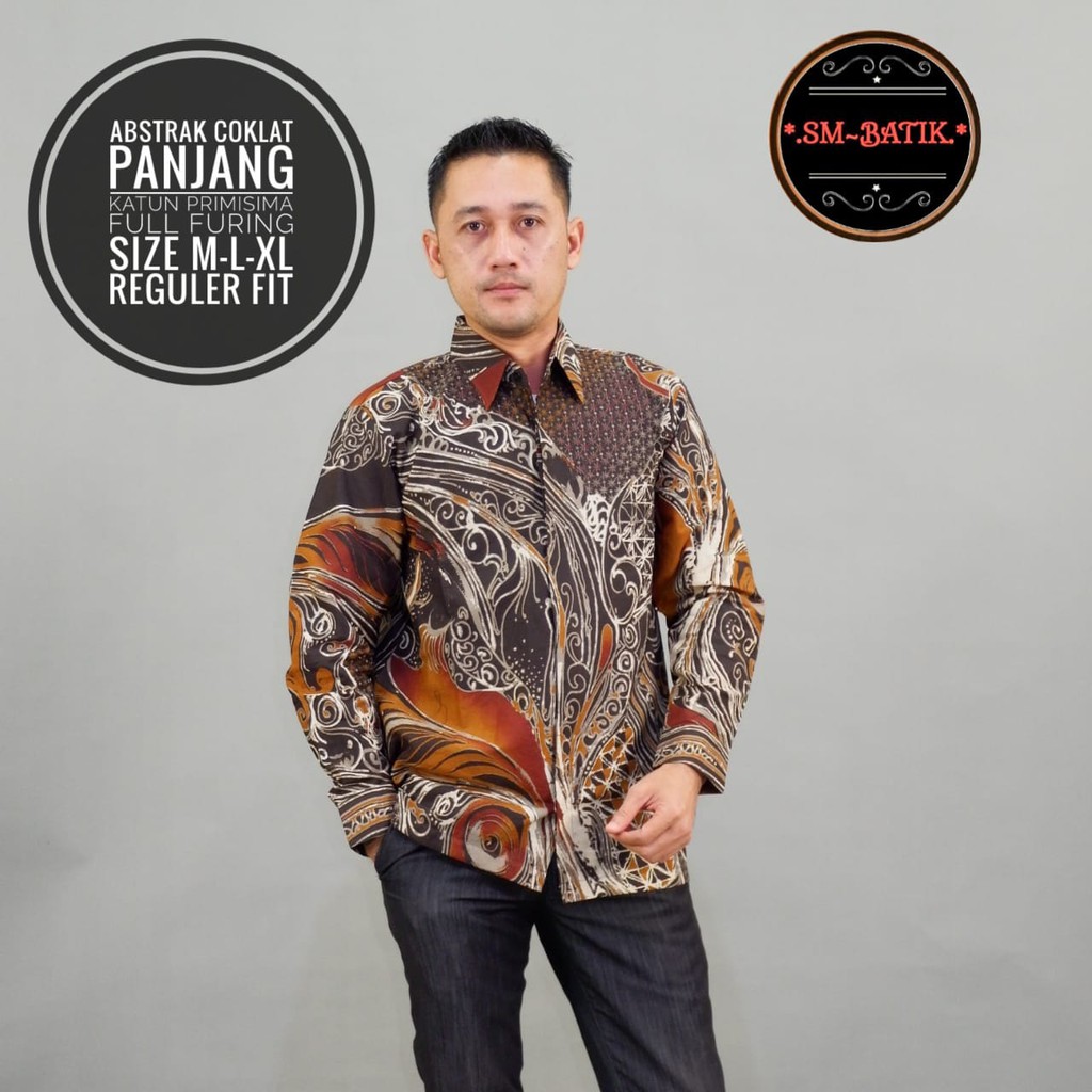 ABSTRAK COKLAT SM BATIKSOLOAMANAH BAJU KEMEJA BATIK SOLO PRIA LENGAN PANJANG PENDEK LAPIS FURING ATASAN BATIK PREMIUM MODERN KATUN HALUS BIMO IJO GUNAWAN GURDO IJO NAGA ABU BINTARA BRAMANTYA WISAKA KUNING SUKET SEGORO PEKSI KUNING NARAYA IJO PEKSI WIBOWO