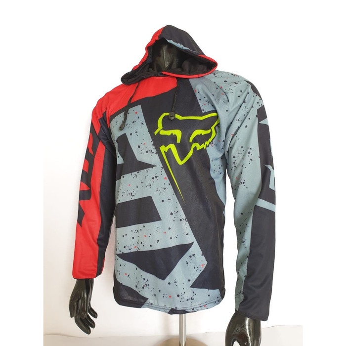 MOTOR-JAKET- KAOS JERSEY MOTOR CROSS BERTOPI FX-BAJU KAOS BALAP MOTOR BERTOPI - M -JAKET-MOTOR.