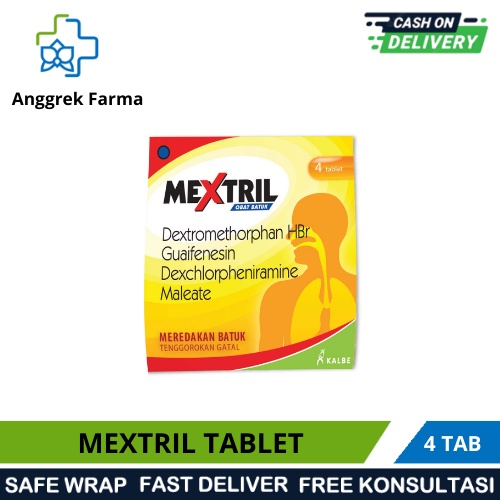 MEXTRIL TABLET/4 TABLET/OBAT BATUK DEWASA/OBAT BATUK PILEK DEWASA TABLET