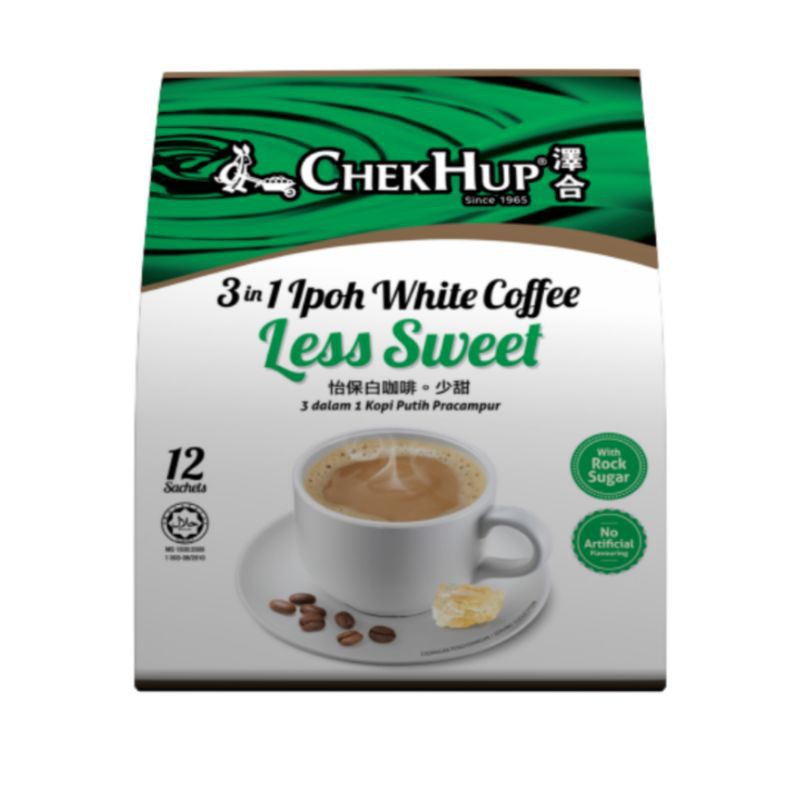 

CHEK HUP 3 in 1 Ipoh White Coffee Less Sweet Malaysia (12 sachet)