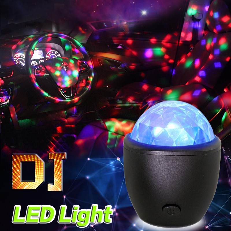 AGM Lampu Disco LED Mini Crystal Magic Ball Light USB