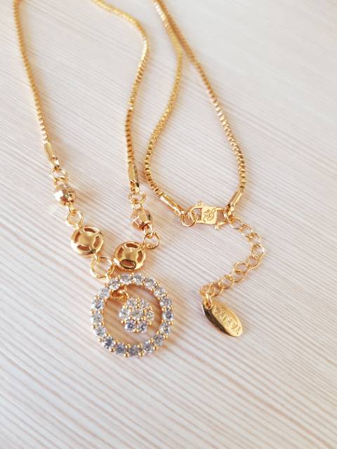 Kalung Xuping lapis emas 18K import cantik